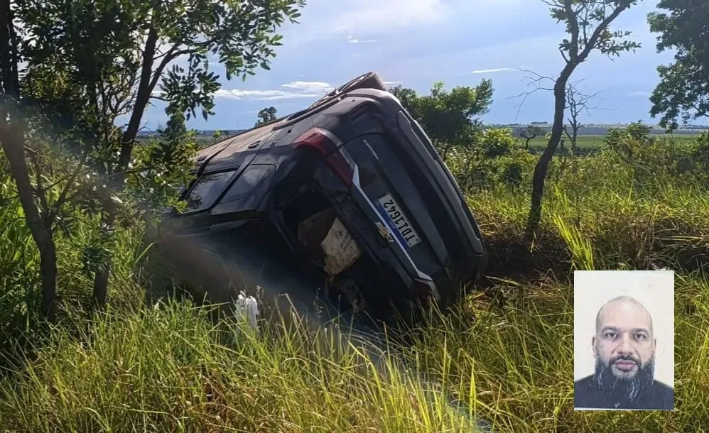 Motorista morre em capotamento na MS-040 e polícia encontra drogas no veículo