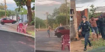 Briga termina em ameaças, danos e homem detido pela PM