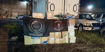 Quase uma tonelada de maconha é apreendida em caminhão refrigerado