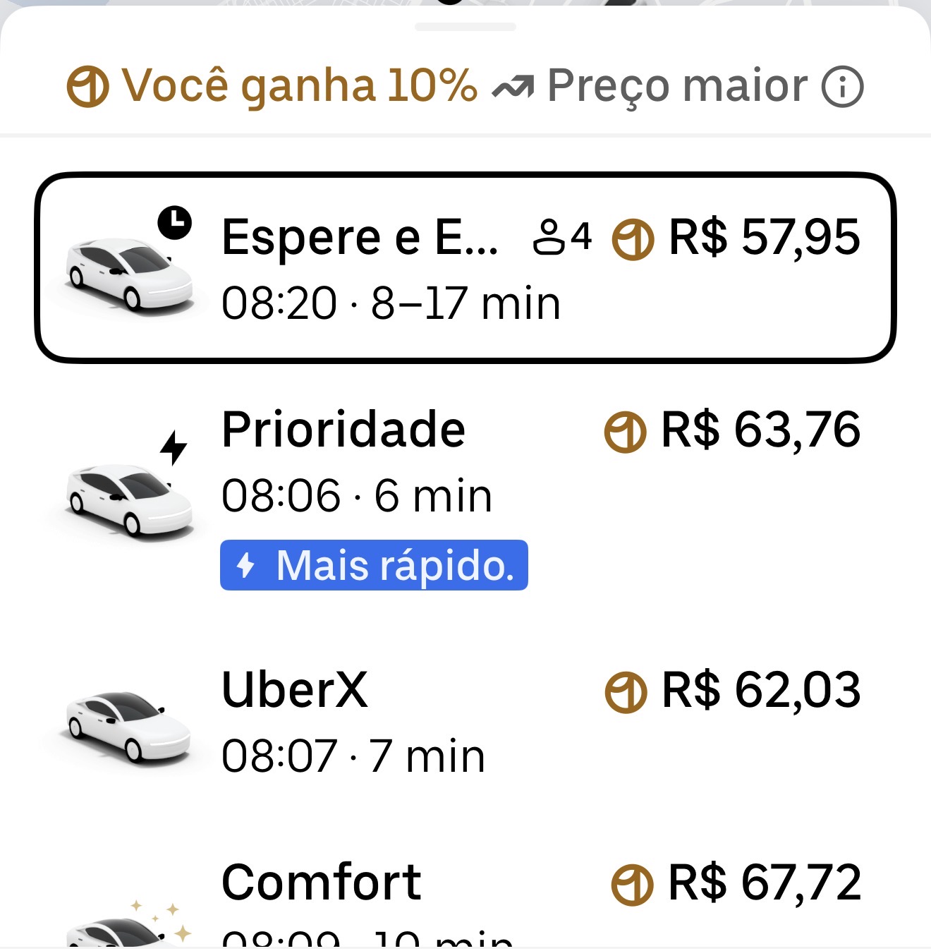 Chuva + segunda-feira fazem preço de corridas por app disparar em Campo Grande