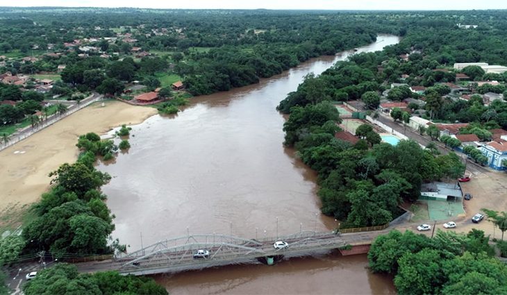 Imasul emite alerta máximo para risco de inundação em Coxim e Aquidauana