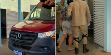 Ciclista fica ferida após ser atingida por caminhão