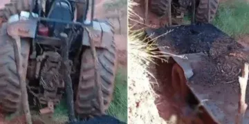 Trabalhador rural morre após trator cair em ribanceira