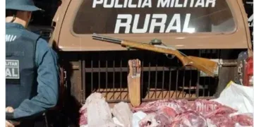 Homem é preso com carne de jacaré e javali e arma