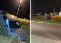 Motorista perde controle de RAM e veículo fica destruído após sair da pista