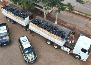 PRF apreende 320 pneus contrabandeados na BR-163