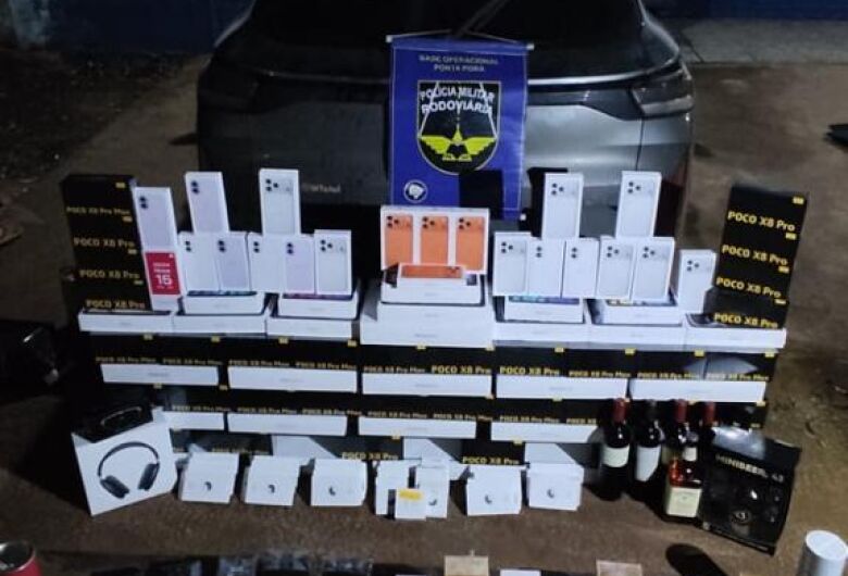 Polícia apreende carga de eletrônicos avaliada em mais de R$ 670 mil na fronteira