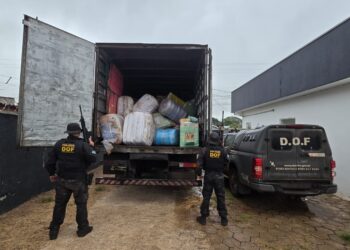 Caminhão com carga de contrabando avaliada em R$ 2,1 milhões é apreendido em rodovia de MS