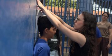 REME avalia peso e altura de alunos para monitorar saúde 