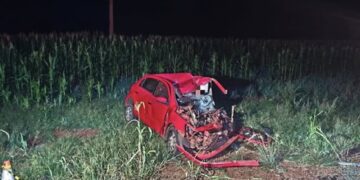 Motorista a caminho de feira agropecuária morre em grave acidente entre carro e carreta