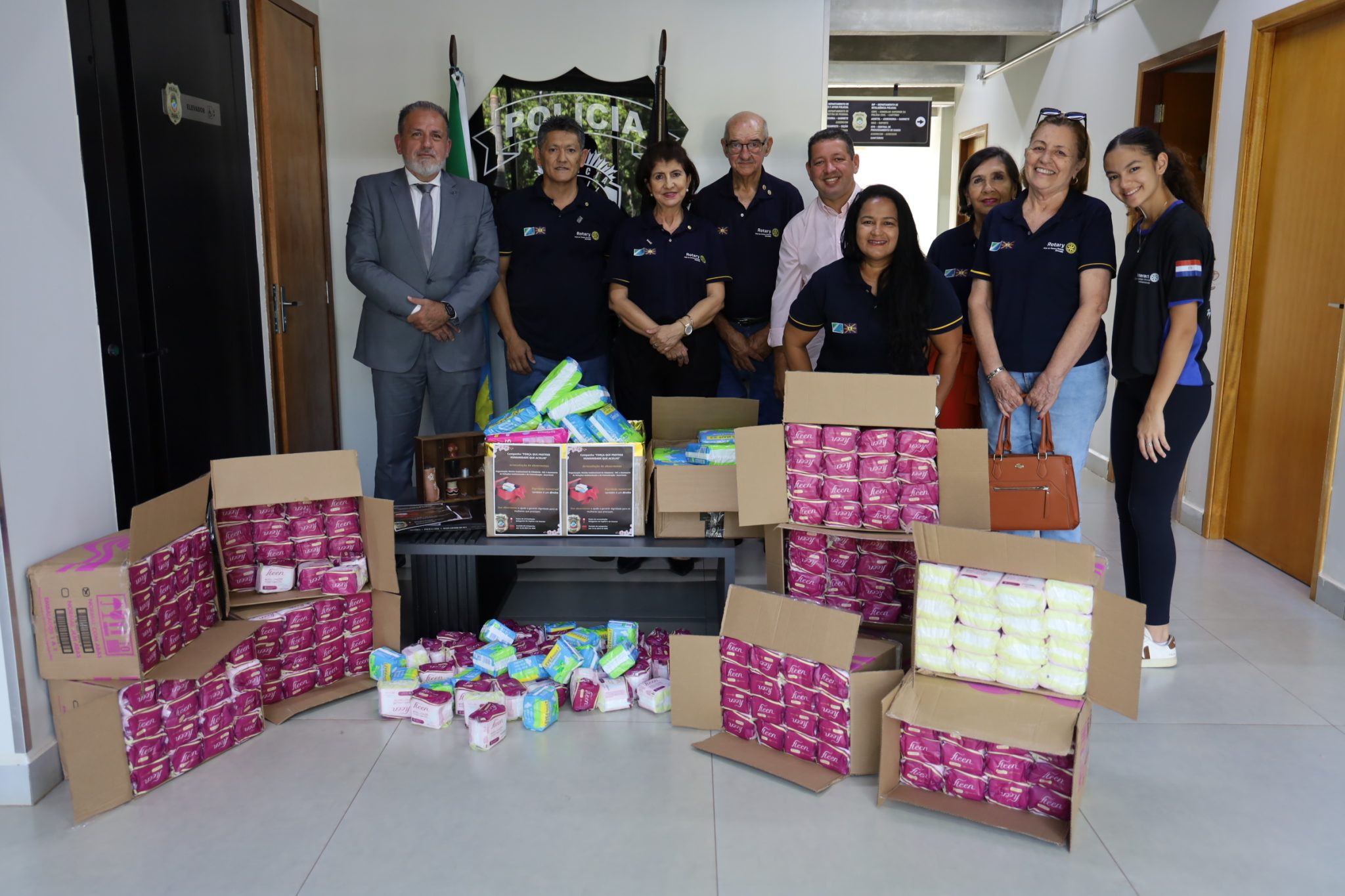 Campanha da Polícia Civil arrecada cerca de 3 mil absorventes e segue até esta quarta-feira em MS