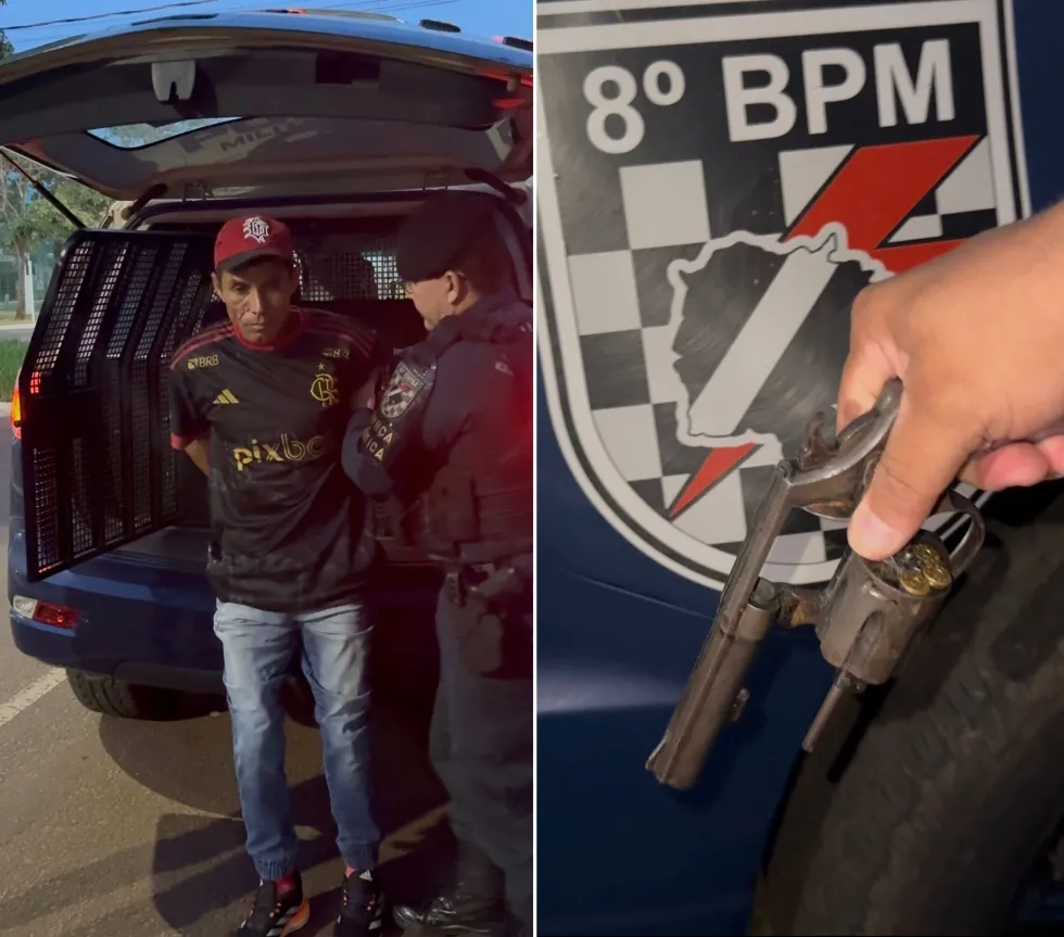 Armado com revólver raspado, homem é preso após denúncia anônima