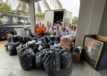 Alunos da Acadepol-MS doam mais de 1,5 mil agasalhos em campanha solidária em Campo Grande