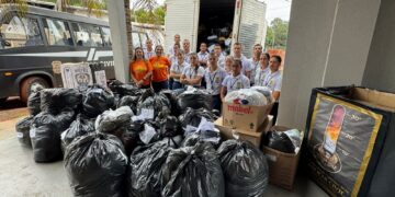 Alunos da Acadepol-MS doam mais de 1,5 mil agasalhos em campanha solidária em Campo Grande