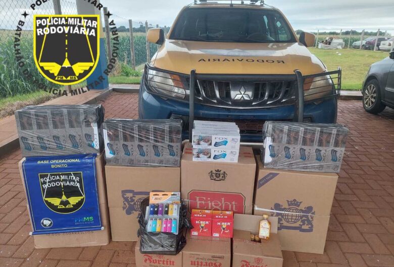 Polícia Rodoviária apreende mercadorias ilegais na MS-166 em Bonito