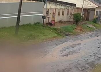 Vídeo: baleada, mulher pula muro para fugir de PM da reserva após tentativa de feminicídio