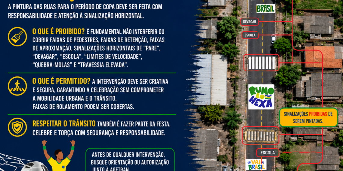 Agetran alerta para regras em pinturas de ruas durante a Copa