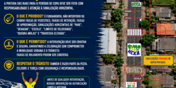 Agetran alerta para regras em pinturas de ruas durante a Copa