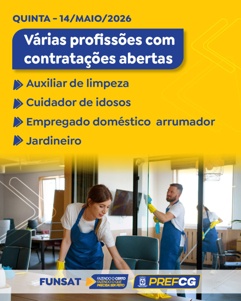 Funsat oferece 1,4 mil vagas de emprego nesta quinta-feira Funsat oferece 1,4 mil vagas de emprego nesta quinta-feira