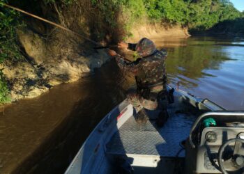 Fiscalização no Rio Aquidauana reforça combate à pesca ilegal durante operação ambiental