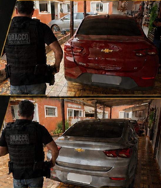 Veículos clonados são encontrados escondidos em casa durante operação