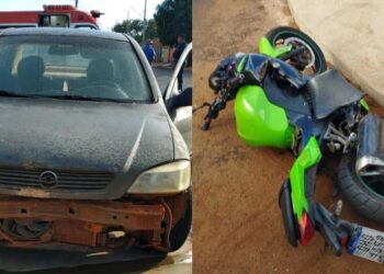 Motociclista tem perna amputada após grave acidente