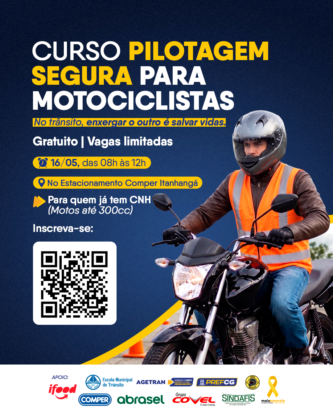 Agetran abre inscrições para curso de pilotagem segura na Capital