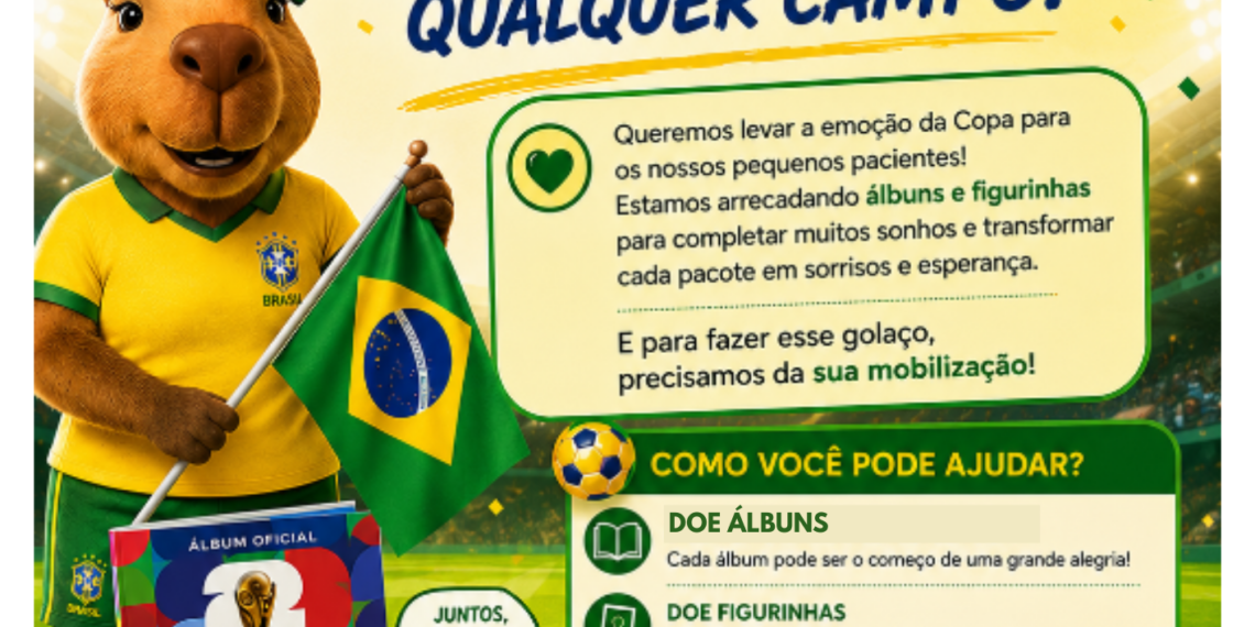 Campanha arrecada doações para levar álbuns e figurinhas da Copa a crianças internadas no Humap