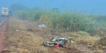 Motociclista morre após colisão com van na MS-164