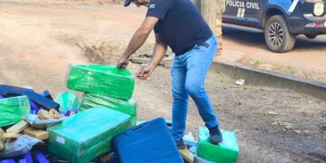 Mais de 1,4 tonelada de drogas é destruída em incineração na fronteira