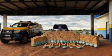 Mais de uma tonelada de maconha é apreendida após perseguição na rodovia