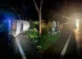 Motorista é encontrado às margens da rodovia após capotagem na BR-376