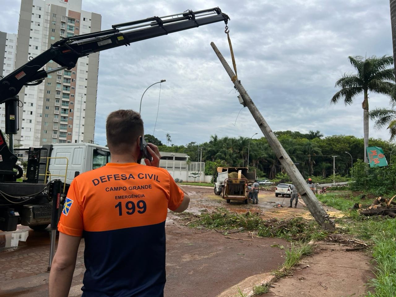 Campo Grande mobiliza operação emergencial diante da chegada de ciclone