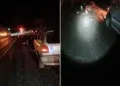Motociclista sofre fraturas nas pernas após acidente na BR-376