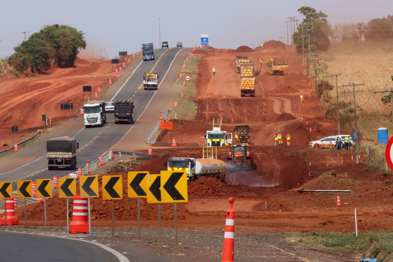 Obras na BR-163 avançam e podem afetar tráfego nesta terça-feira