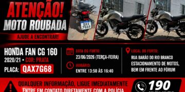 Moto é furtada em estacionamento no centro da capital