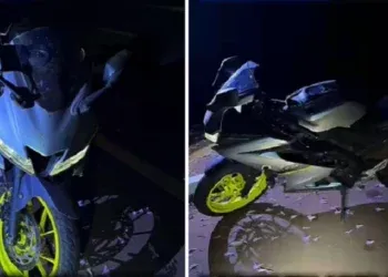 Motociclista fica ferido após bater em carro estacionado em Nova Alvorada do Sul