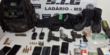 Foragido é preso em serralheria com armas e drogas durante operação em Ladário