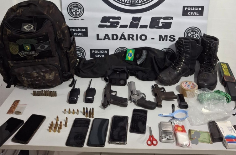 Foragido é preso em serralheria com armas e drogas durante operação em Ladário