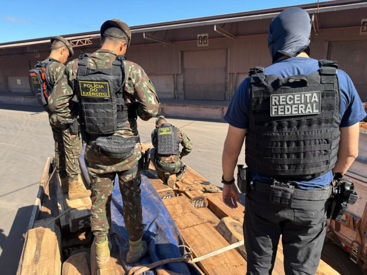 Operação intercepta caminhões com madeira usada para esconder droga na fronteira