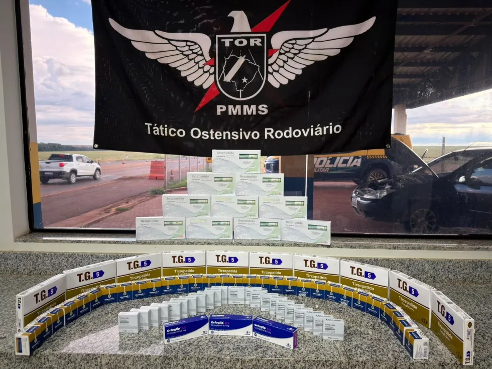 Polícia apreende carga de medicamentos para emagrecimento avaliada em R$ 134,5 mil