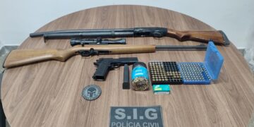 Operação apreende arsenal com armas de fogo e centenas de munições em investigação sobre posse irregular