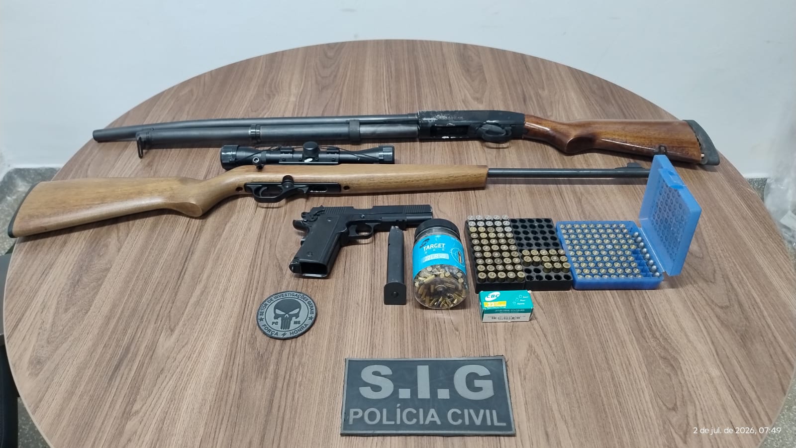 Operação apreende arsenal com armas de fogo e centenas de munições em investigação sobre posse irregular