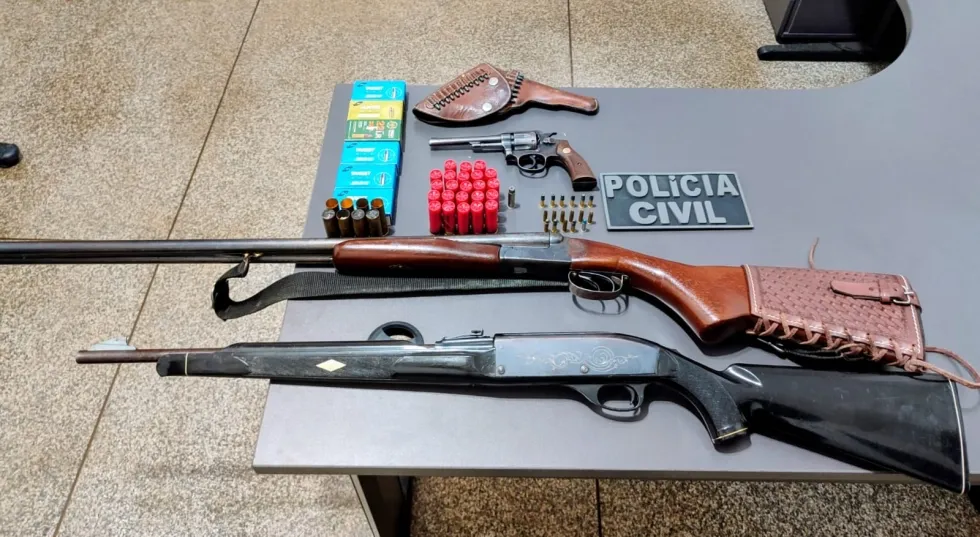 Denúncia de violência doméstica leva polícia a encontrar arsenal com 368 munições