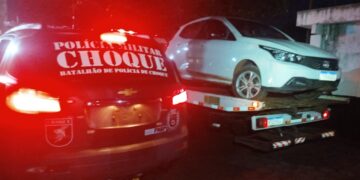 Carro roubado é recuperado horas depois pela PM em Campo Grande