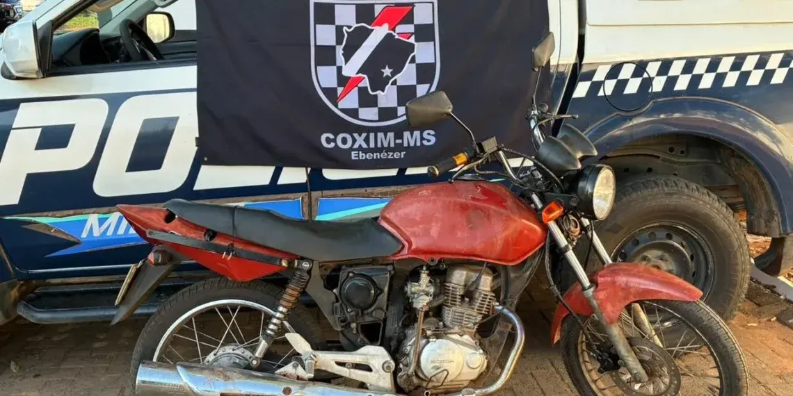 Moto usada em tentativa de execução de adolescente é encontrada abandonada no interior de MS