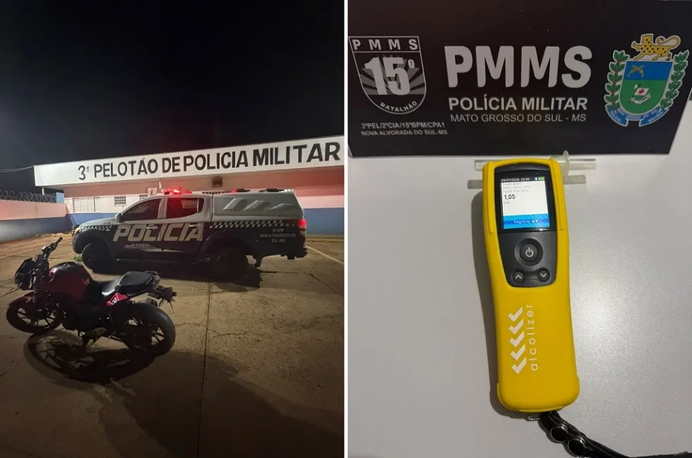 Embriagado e com moto irregular, homem é preso após abordagem no centro