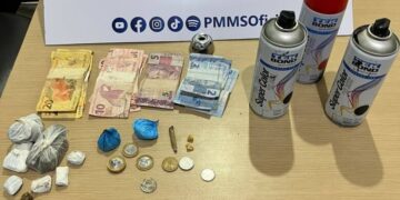 Dupla é presa por pichação e tráfico de drogas