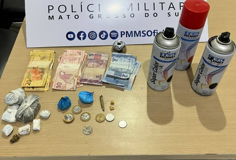 Dupla é presa por pichação e tráfico de drogas