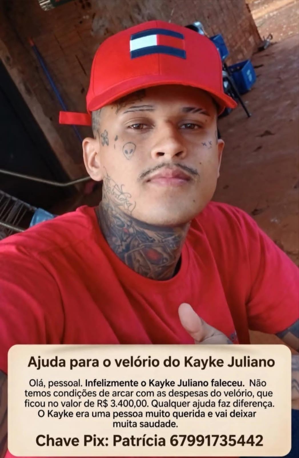 Família pede ajuda para pagar funeral de jovem morto a facadas no Centro de Campo Grande